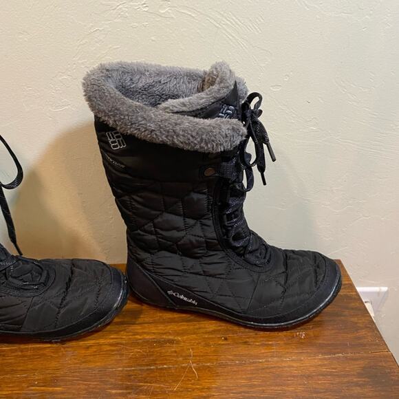 Columbia Black Waterproof Faux Fur Lined Boots 200 Grams Size 7 - Picture 2 of 9